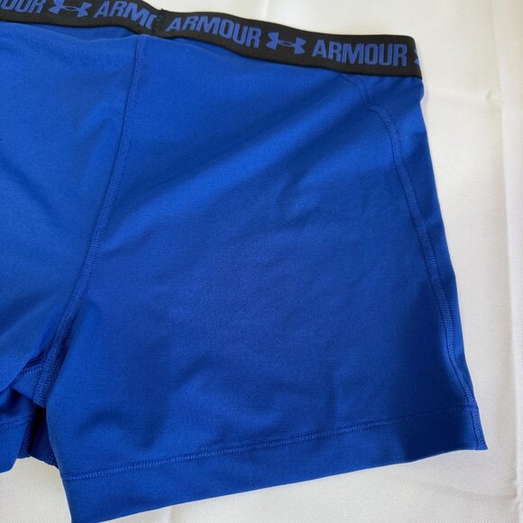 Under Armour Womens HeatGear Compression Shorts XL Blue Activewear Gym Workout - Picture 8 of 12
